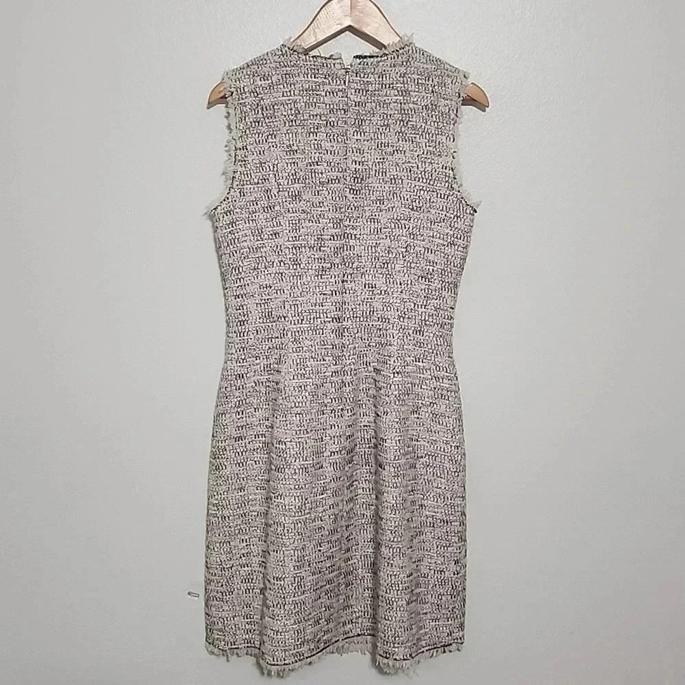Rebecca Taylor Rainbow Pleated Tweed Mini Dress size 2 Sleeveless - Picture 8 of 16